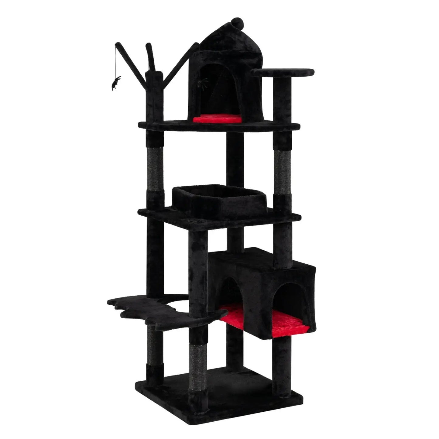 Gothic Cat Tree with Castle and Coffin Bed