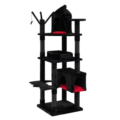 Gothic Cat Tree with Castle and Coffin Bed