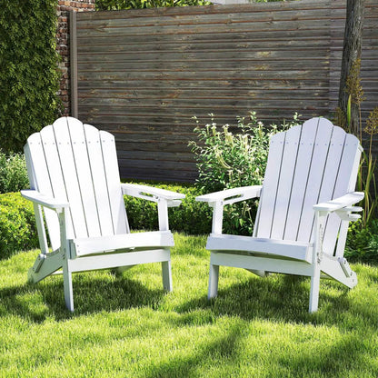 Folding Adirondack Chair with High Backrest - HDPE Weather Resistant