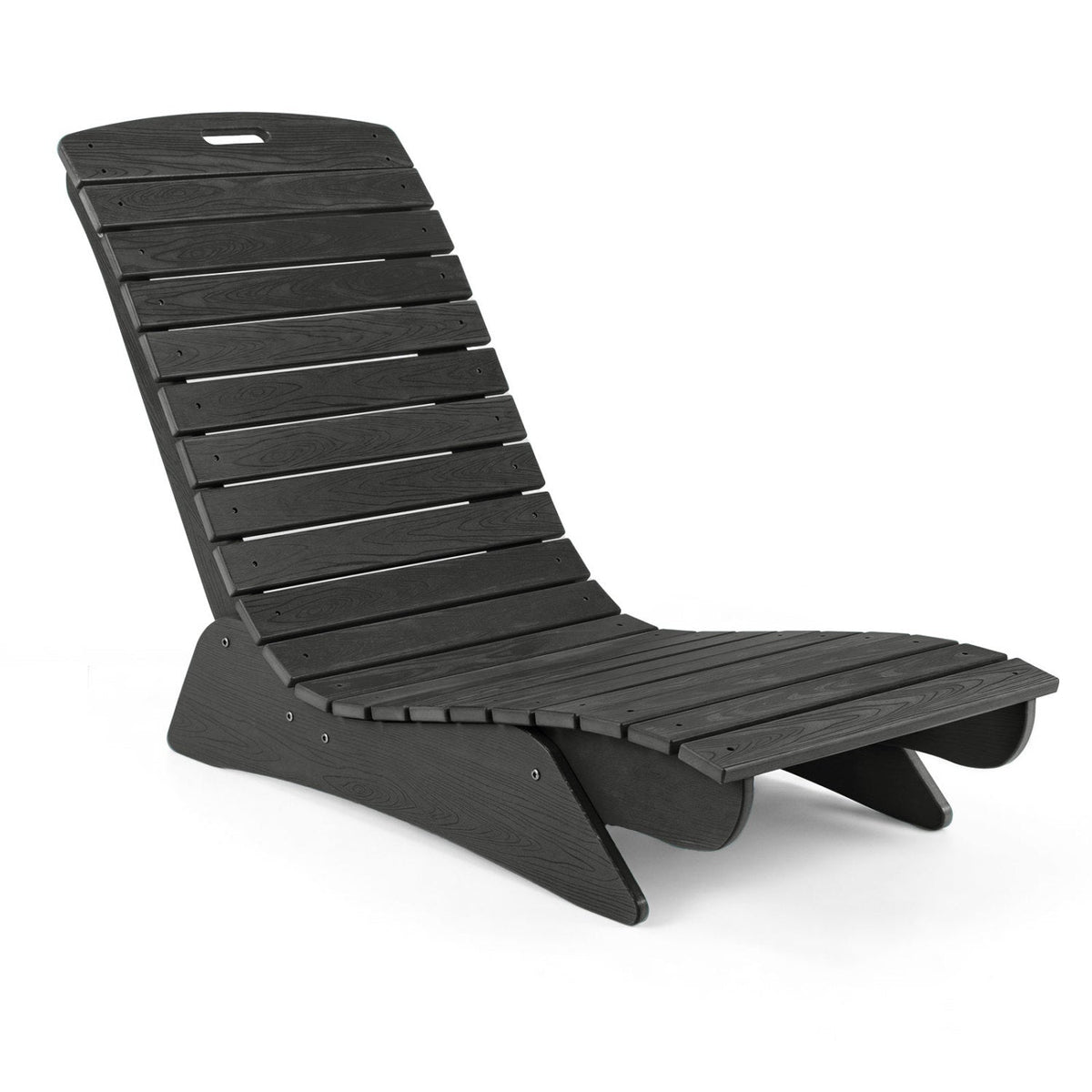 DirectDeals In-Pool Lounge Chair with contoured ergonomic slatted dark wood finish outdoor on Tampa Home & Garden Store