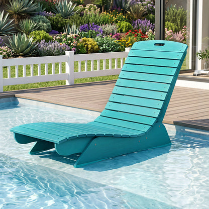 In-Pool Lounge Chair teal slatted ergonomic design for outdoor use by pool on Tampa Home & Garden Store