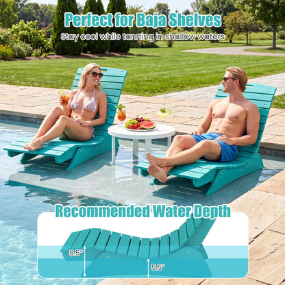 DirectDeals In-Pool Lounge Chair set, turquoise contoured ergonomic poolside lounge on Tampa Home & Garden Store