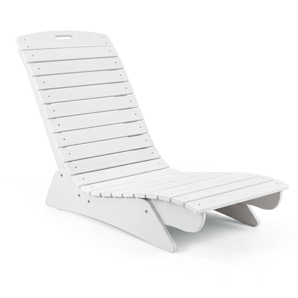 In-Pool Lounge Chair white wood slats contoured ergonomic design DirectDeals on Tampa Home & Garden Store