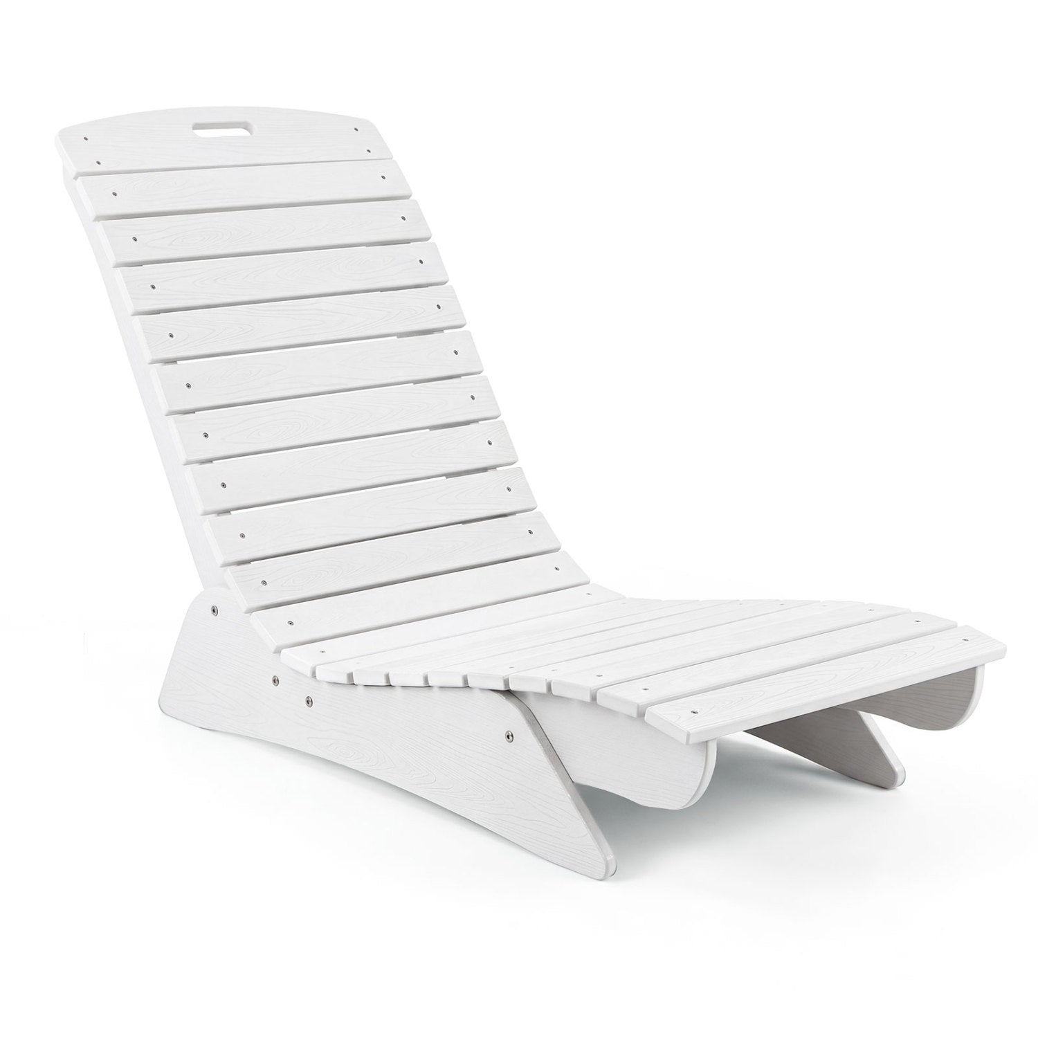 In-Pool Lounge Chair white wood slats contoured ergonomic design DirectDeals on Tampa Home & Garden Store