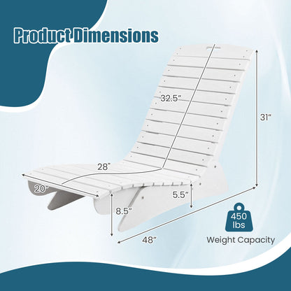 In-Pool Lounge Chair with contoured ergonomic design, white wooden slats by DirectDeals on Tampa Home & Garden Store