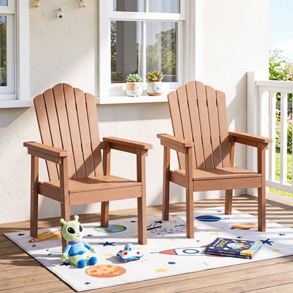 Adirondack chairs in brown wood with high backrests and wide armrests DirectDeals 2-pack on Tampa Home & Garden Store