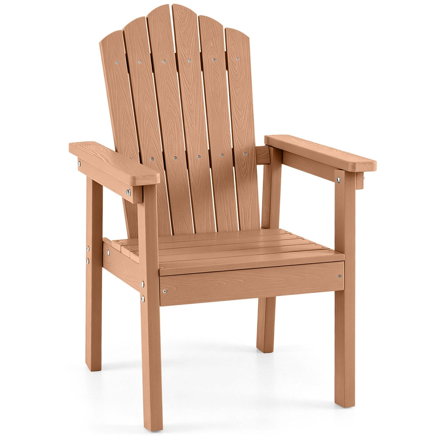 Adirondack Chair by DirectDeals with high backrest and wide armrests in tan wood on Tampa Home & Garden Store