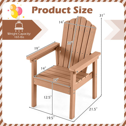 Adirondack chair natural wood with high backrest and wide armrests DirectDeals on Tampa Home & Garden Store