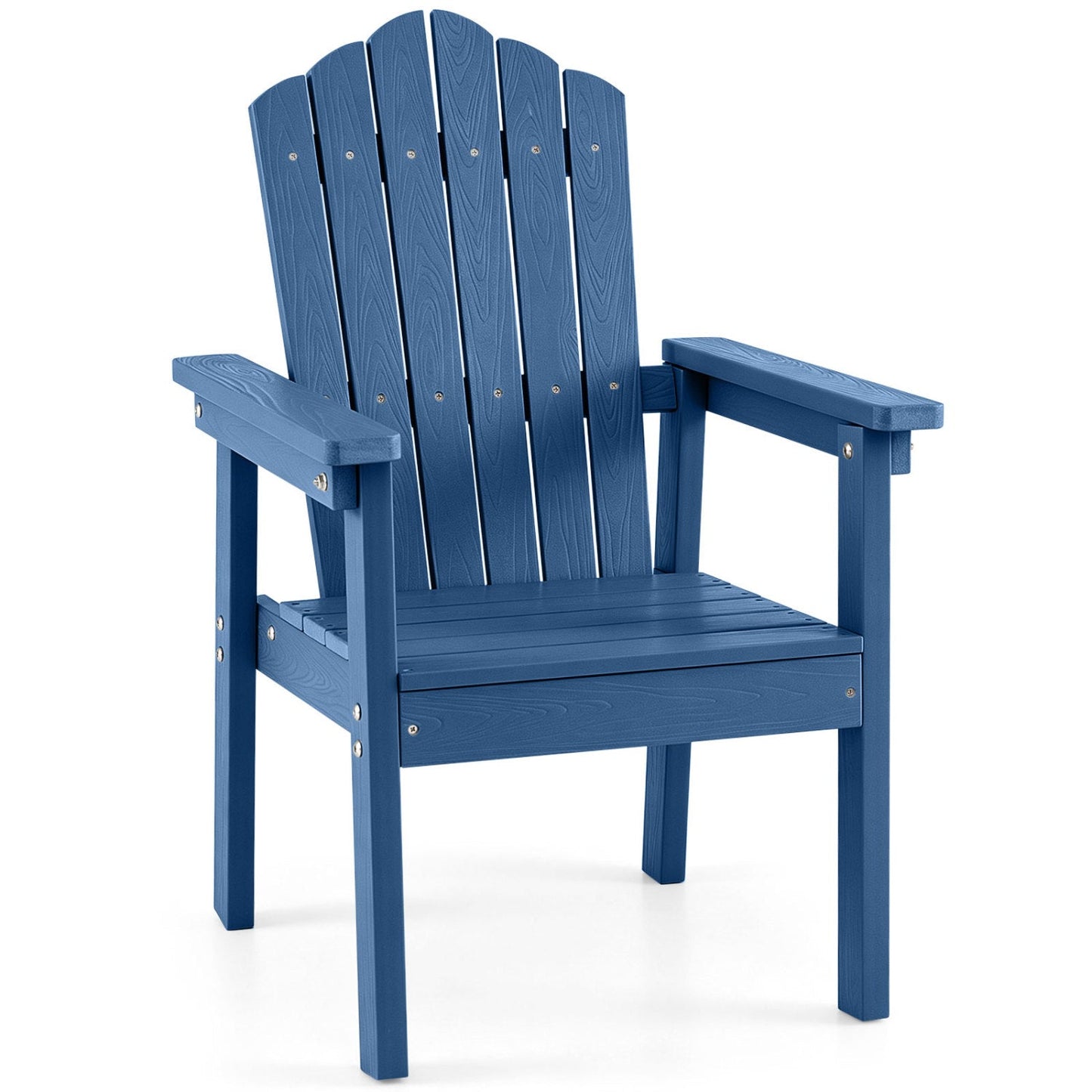 Adirondack Chair by DirectDeals blue wood grain with high backrest and wide armrests on Tampa Home & Garden Store