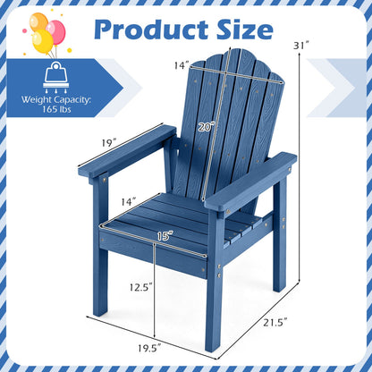 Adirondack Chair DirectDeals blue with high backrest and wide armrests on Tampa Home & Garden Store
