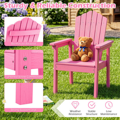 DirectDeals Pink Adirondack Chair with high backrest and wide armrests on Tampa Home & Garden Store
