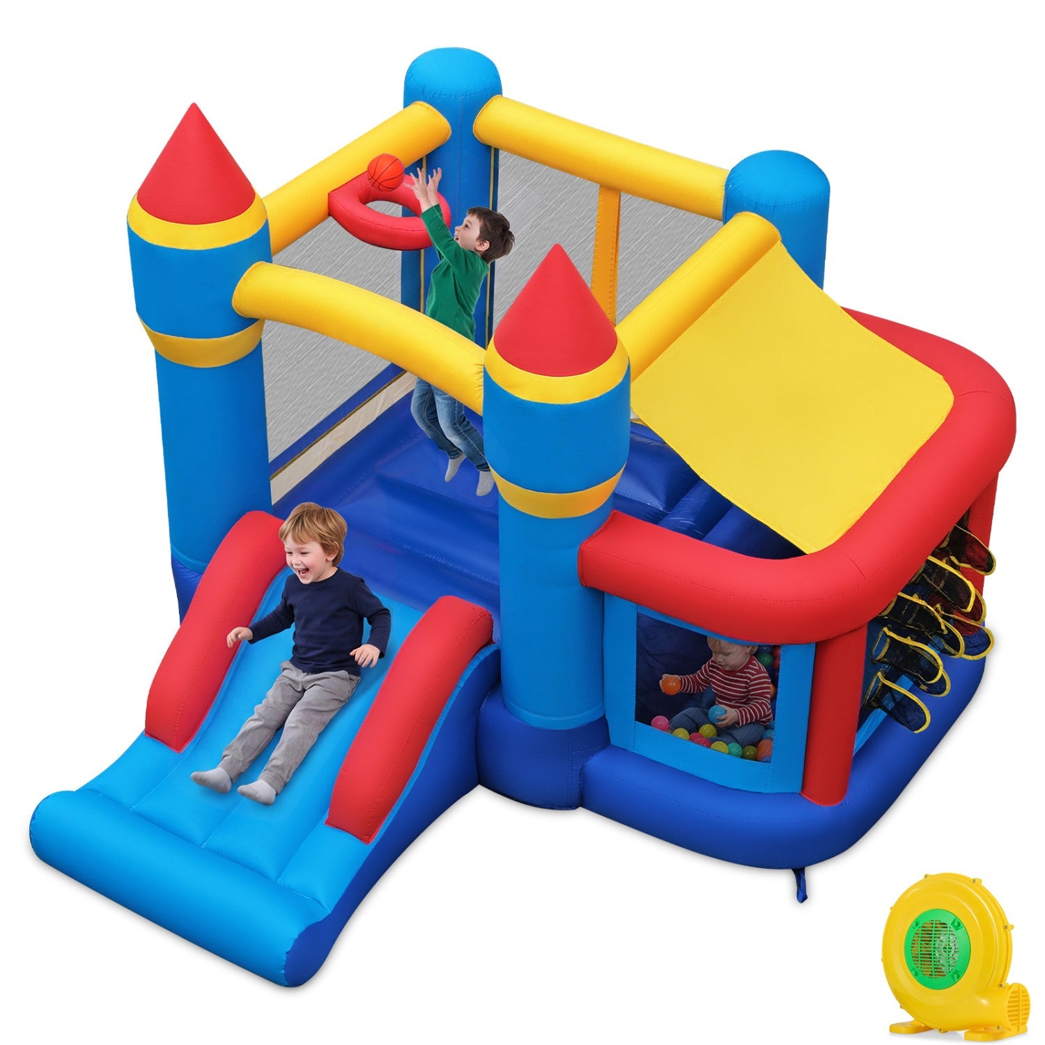 Inflatable bounce house DirectDeals with slide, ball pit and basketball hoop on Tampa Home & Garden Store