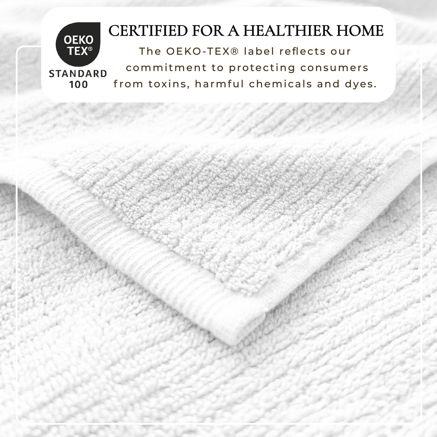 Turkish Cotton Ribbed Bath Towel Set and 6 Pieces
