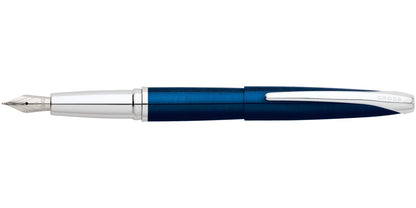 ATX Translucent Blue Lacquer Fountain Pen stainless steel nib by Cross on Tampa Home & Garden Store