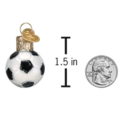 Adorno de cristal con forma de mini balón de fútbol Gumdrop