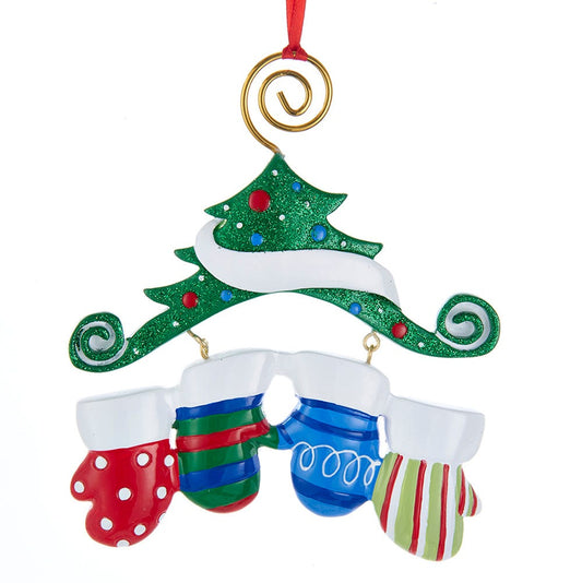 Dangling Mittens Family Ornament- Family of 4 - Tampa Home & Garden Store