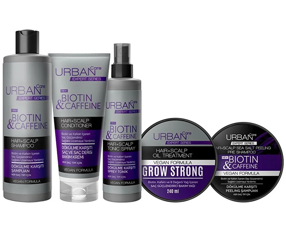 Urban Care Biotin & Caffeine anti-loss 5-piece hair care set by Beauty Care Bag on Tampa Home & Garden Store