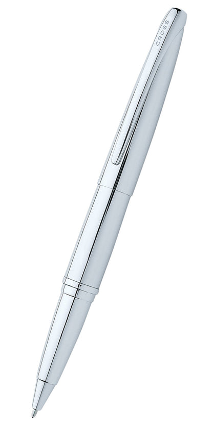ATX Pure Chrome Rollerball Pen, silver metal body with clip by A.T. Cross on Tampa Home & Garden Store