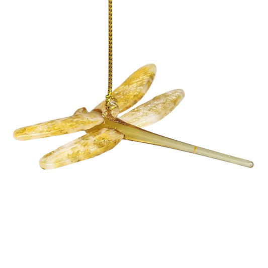 Egyptian Glass Dragonfly Ornament - Yellow - Tampa Home & Garden Store
