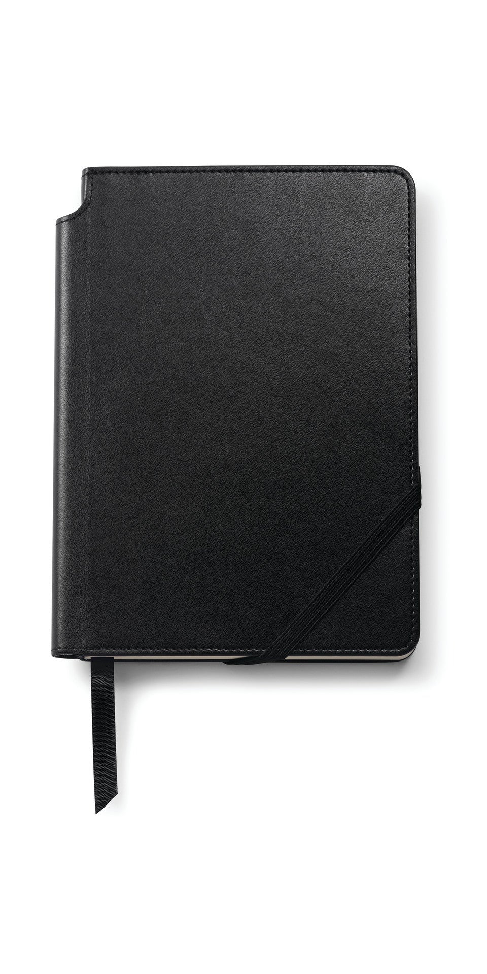 A.T. Cross Medium Classic Black Journal with black leather cover and elastic band on Tampa Home & Garden Store