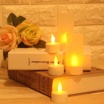 USB Charge One Piece Yellow LED Flameless Tea Light Candle with USB, decorative on books on Tampa Home & Garden Store