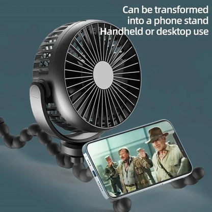 USB Desktop Folding Fan for Stroller and Desk