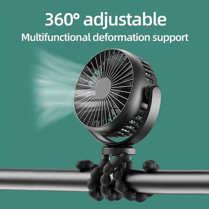 USB Desktop Folding Fan for Stroller and Desk