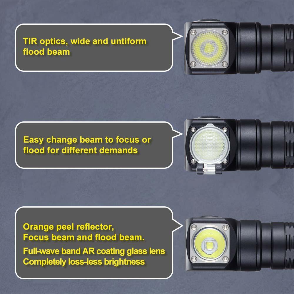 Stevvex USB rechargeable adjustable LED tactical flashlight set of three with CREE LED, waterproof on Tampa Home & Garden Store