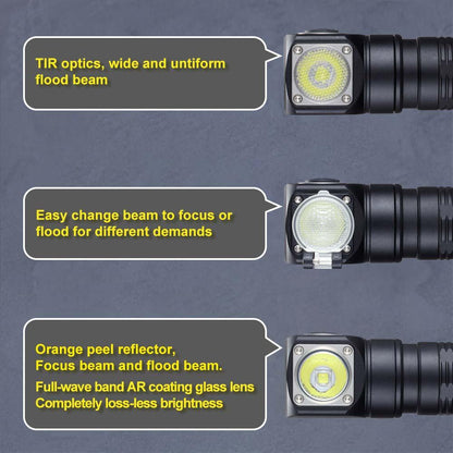 Stevvex USB rechargeable adjustable LED tactical flashlight set of three with CREE LED, waterproof on Tampa Home & Garden Store