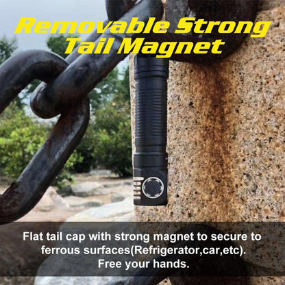 Stevvex USB rechargeable tactical flashlight with magnetic tail cap, black compact LED on Tampa Home & Garden Store