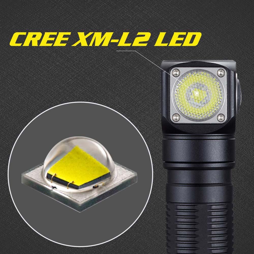 Stevvex USB rechargeable tactical flashlight with CREE XM-L2 LED, black body on Tampa Home & Garden Store