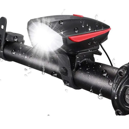 Usb Rechargeable Led Bike Front Light With Horn