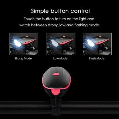 Usb Rechargeable Led Bike Front Light With Horn