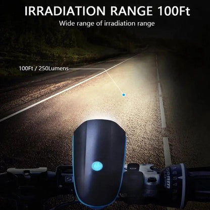 Usb Rechargeable Led Bike Front Light With Horn