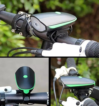 Usb Rechargeable Led Bike Front Light With Horn
