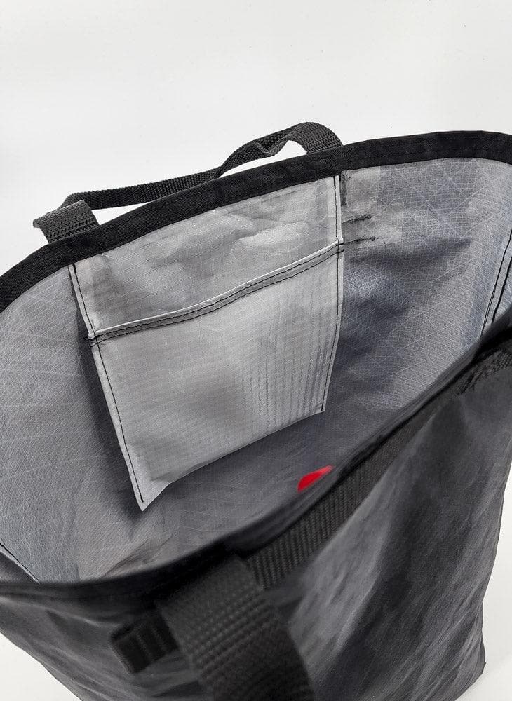Utility Tote 32L ECOPAK by Hilltop Packs LLC, black exterior with gray interior and front pocket on Tampa Home & Garden Store