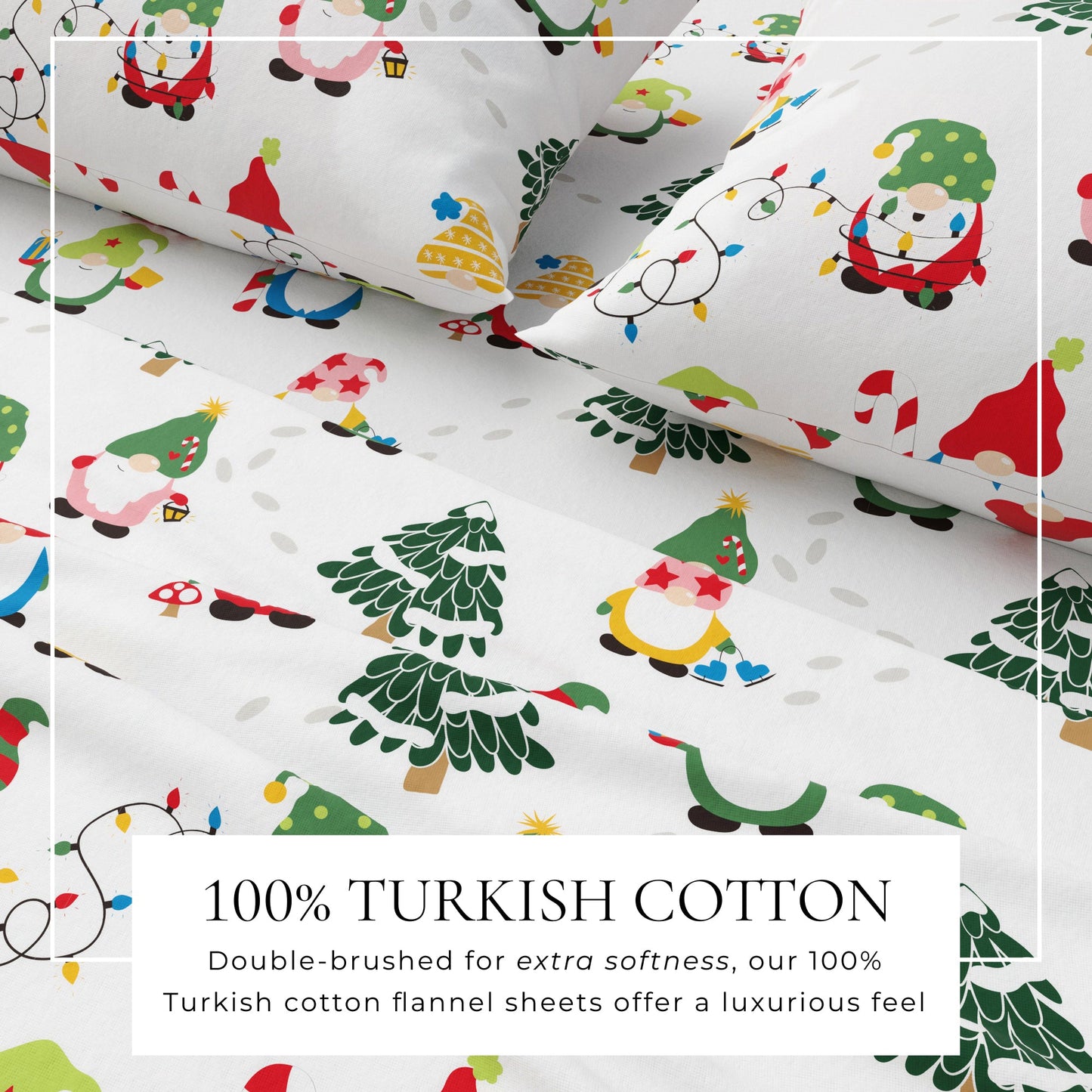 Turkish Cotton And Christmas Flannel Sheet Set