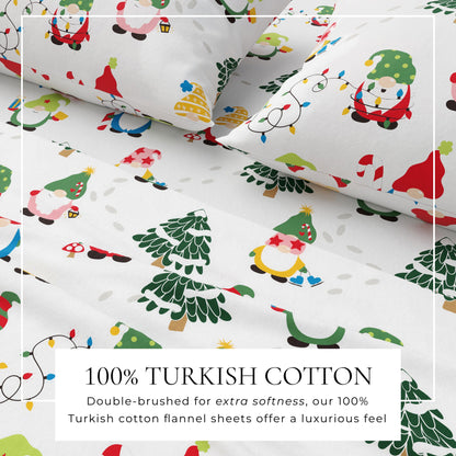 Turkish Cotton And Christmas Flannel Sheet Set