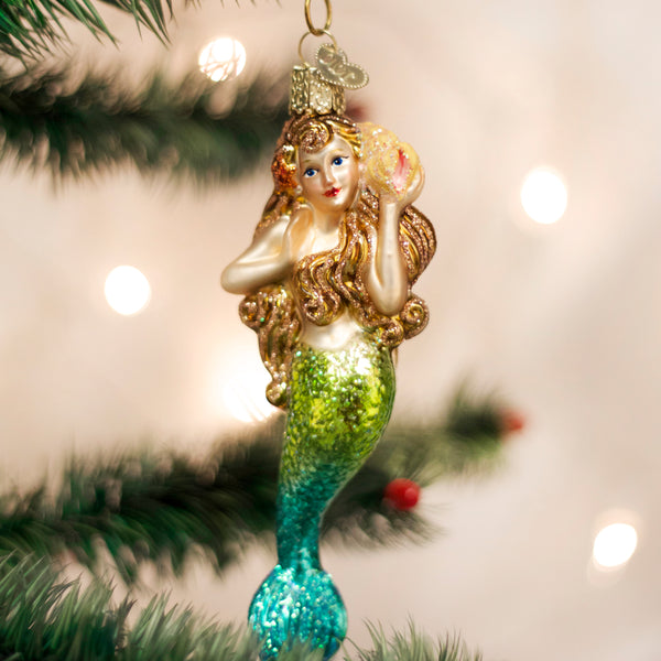 Adorno de cristal de sirena