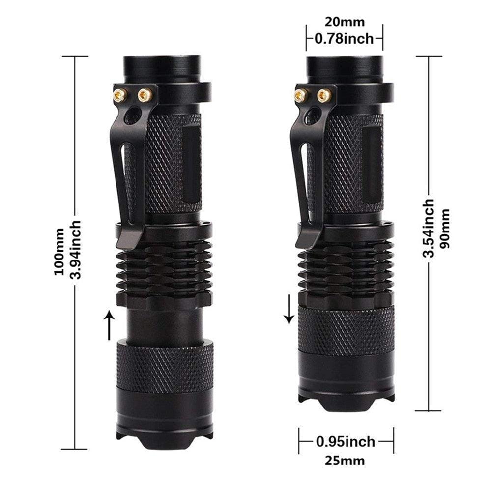 Stevvex UV 365nm rechargeable handheld flashlight pair for pet urine stain detection USB on Tampa Home & Garden Store