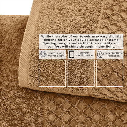 Cotton Diamond Waffle Weave Bath Towel Set