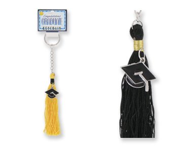 Graduation Tassel Key Chain - Black