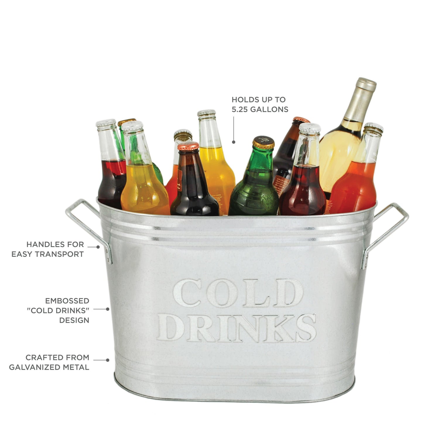 a Galvanized Metal Tub for Chilled Drinks