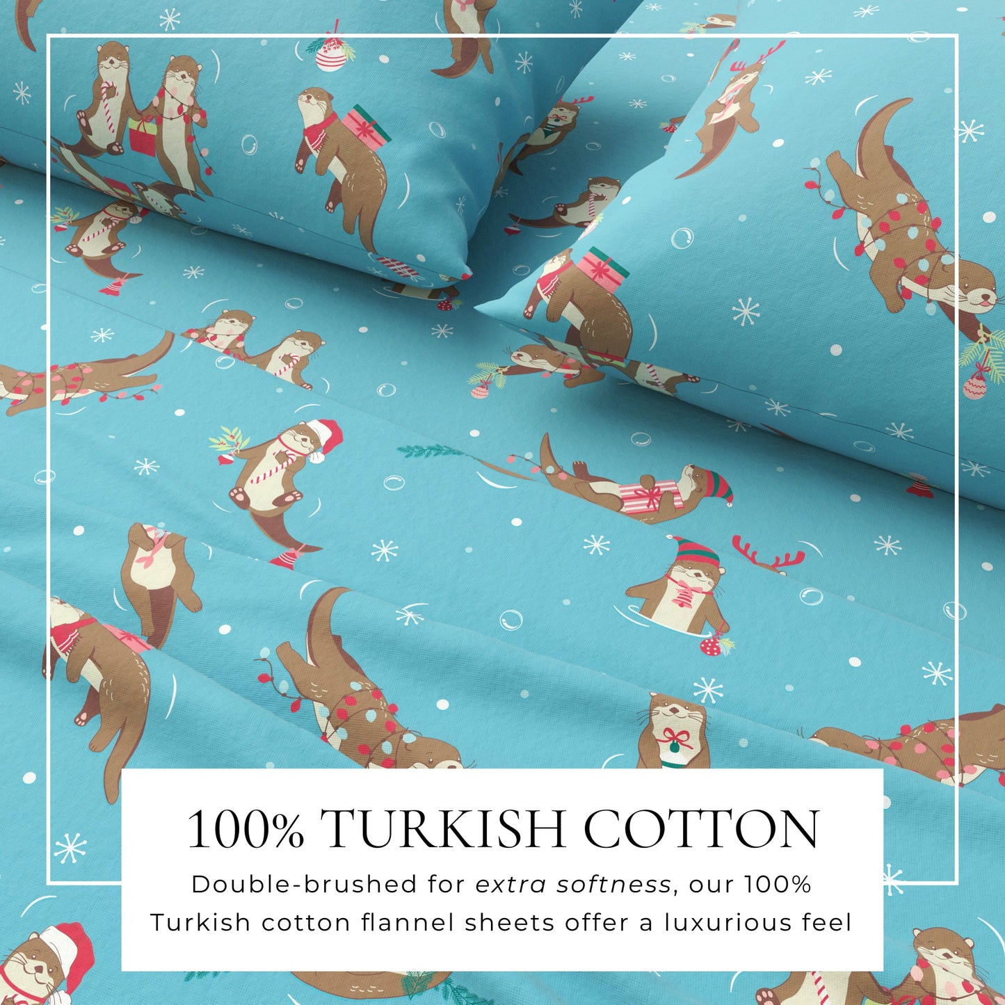 Soft and Plush Turkish Cotton Christmas Sheets