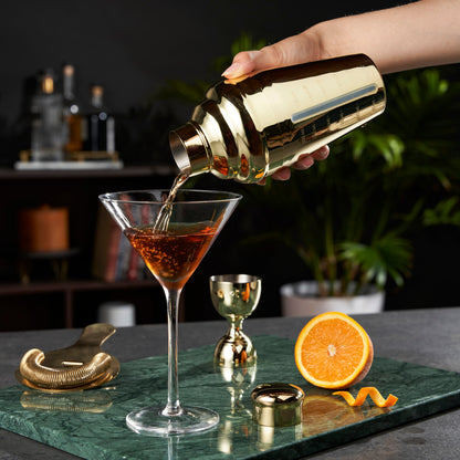 Gold and Measured Cocktail Shaker for Bartending
