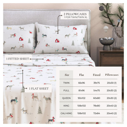 Turkish Cotton And Christmas Flannel Sheet Set