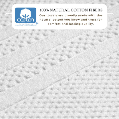 Premium Cotton Checkered Jacquard Towel for Bath