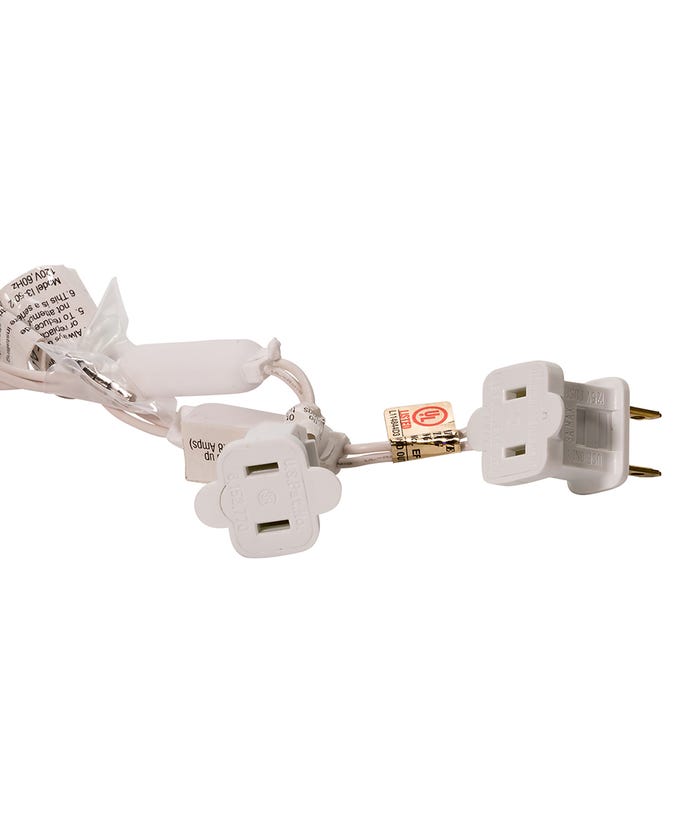 Juego de luces LED de cable blanco, 50 luces, 5 mm, blanco frío y centelleante