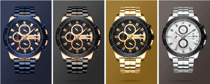 Men's Waterproof Watch set of 4 color variants blue black gold silver Stevvex ST1N2150MLK1 on Tampa Home & Garden Store