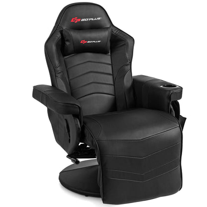 Ergonomic High Back Massage Gaming Chair with Pillow-Pink